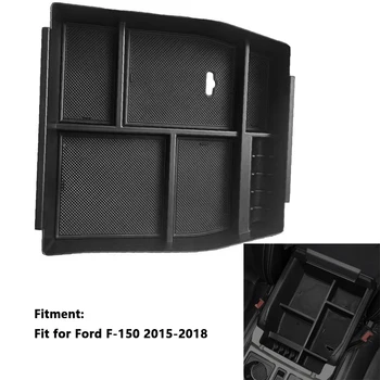 Органайзер для подлокотника Центральной консоли автомобиля, Коробка для хранения Ford F150 2015 2016 2017 2018, Держатель контейнера, Аксессуары для лотков