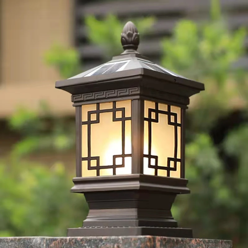 Наружная солнечная лампа TEMAR, классическая Ретро водонепроницаемая светодиодная лампа для внутреннего двора, для украшения сада, балкона, виллы, настенный светильник 4