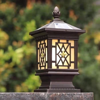 Наружная солнечная лампа TEMAR, классическая Ретро водонепроницаемая светодиодная лампа для внутреннего двора, для украшения сада, балкона, виллы, настенный светильник