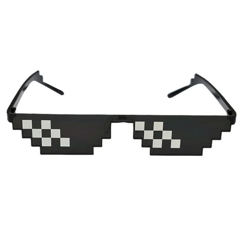 Очки Thug Life Mosaic, Солнцезащитные очки, Мужчины, Женщины, 8-битное кодирование, Пиксель, Модные Крутые винтажные оттенки, Очки для водителей 1