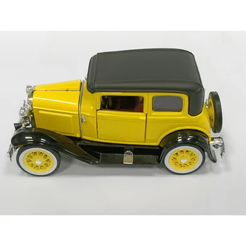 Новый Литой Под давлением Сплав 1/32 1930 Ford Model A Желтая Винтажная Модель Автомобиля Классическая Коллекция Для Взрослых Статический Дисплей Подарочные Игрушки Для Мальчиков