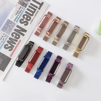 Ремешок для Xiaomi Mi Band 5 Металлический браслет на запястье Безвинтовой ремешок из нержавеющей стали для Mi Band 5 Ремешковые браслеты Pulseira