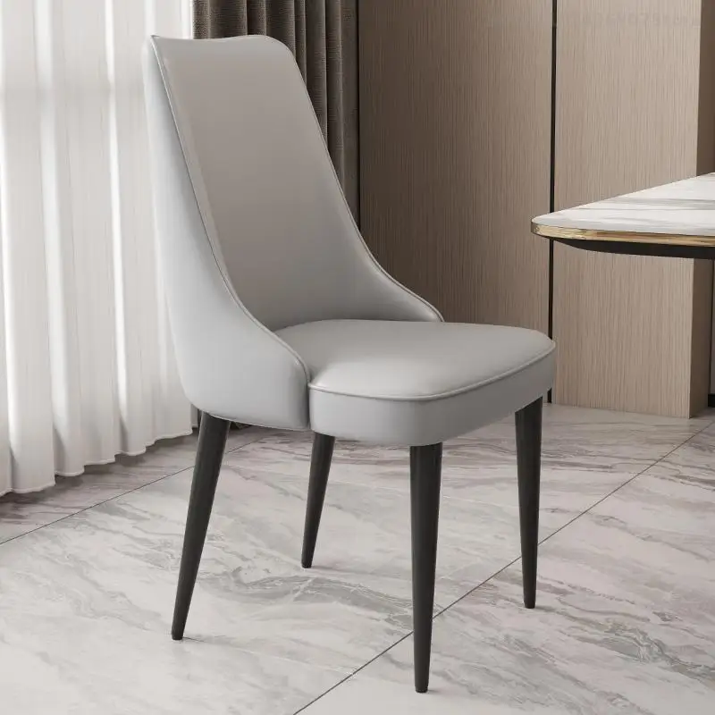 Эргономичное кресло для современной гостиной, Роскошный дизайн, обеденные стулья из скандинавской кожи, гардеробная, Sandalyeler, библиотечная мебель ZXF 0