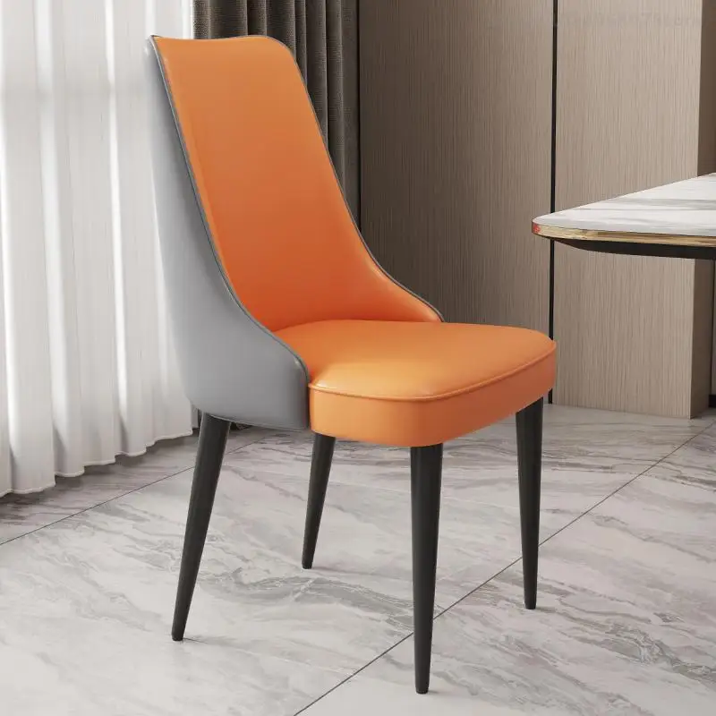 Эргономичное кресло для современной гостиной, Роскошный дизайн, обеденные стулья из скандинавской кожи, гардеробная, Sandalyeler, библиотечная мебель ZXF 1