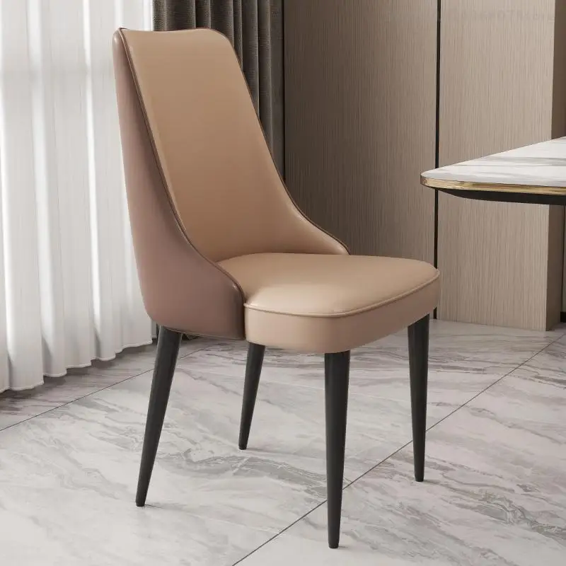 Эргономичное кресло для современной гостиной, Роскошный дизайн, обеденные стулья из скандинавской кожи, гардеробная, Sandalyeler, библиотечная мебель ZXF 2