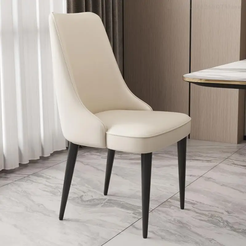Эргономичное кресло для современной гостиной, Роскошный дизайн, обеденные стулья из скандинавской кожи, гардеробная, Sandalyeler, библиотечная мебель ZXF 3