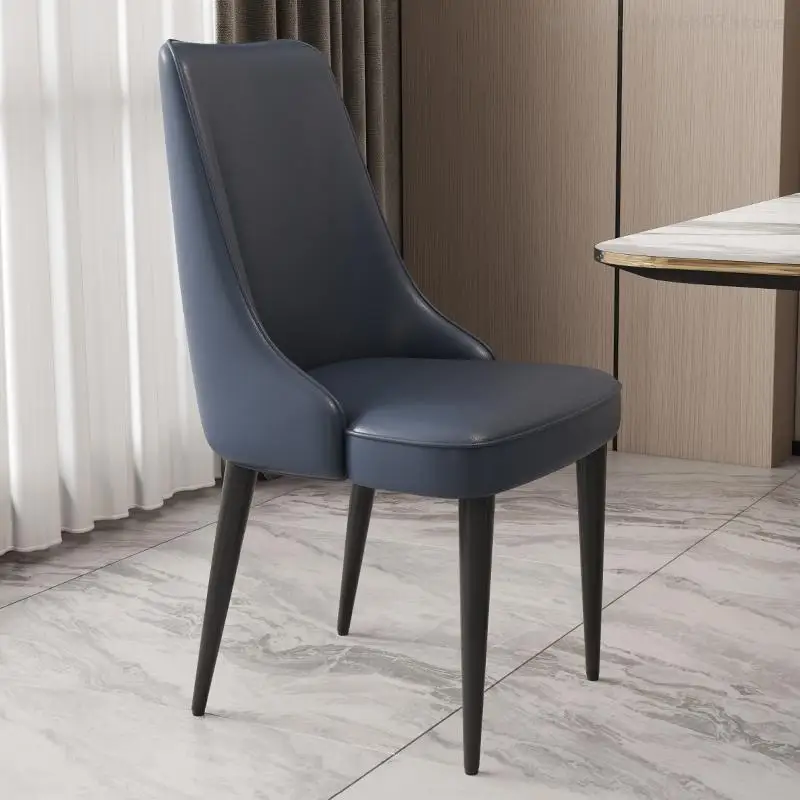 Эргономичное кресло для современной гостиной, Роскошный дизайн, обеденные стулья из скандинавской кожи, гардеробная, Sandalyeler, библиотечная мебель ZXF 4