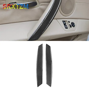 Стайлинг из углеродного волокна для BMW Z4 E85 2003-2008 Внутренняя дверь автомобиля, Подлокотник, ручка, Накладка, Держатель, Аксессуары