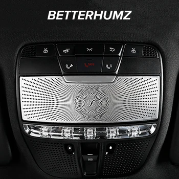 Накладка на твитер-динамик BETTERHUMZ из нержавеющей стали для Mercedes Benz GLC W204 C Class, Лампа для чтения, Рамки для внутренних ламп на крыше