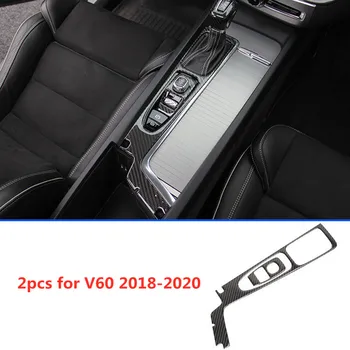 Наклейка на панель передач автомобиля из углеродного волокна для Volvo V60 2018 2019 2020 2021 2022 для оформления интерьера