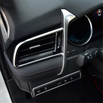 1ШТ Матовый серебристый ABS хром, накладка на вентиляционное отверстие автомобильного кондиционера, молдинг для аксессуаров для стайлинга автомобилей Camry 2018