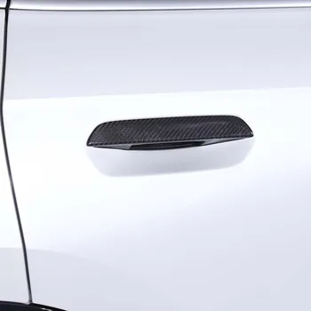 Для BMW X1 U11 2023 4 серии G26 2022-2023 Из настоящего углеродного волокна Наружная дверная ручка автомобиля, накладка, наклейка, автомобильные аксессуары