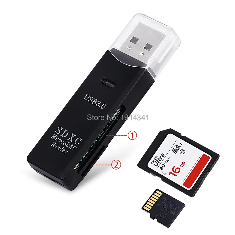 100шт Кард-Ридер USB 3.0 SD/Micro SD TF OTG Смарт-Адаптер Карты Памяти для Ноутбука USB 3.0 multi Smart Cardreader SD Card Reader 0