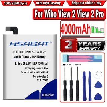 Аккумулятор HSABAT 4000 мАч TLP1707 TLP17G26 для Wiko View 2 View 2 Pro W-C800 W-C860
