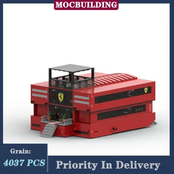 Гоночная модель MOC F1 Строительный блок Сборка прицепа для парковки, коллекция игрушек и подарков