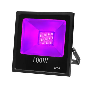 100 Вт светодиодный УФ-черный свет Черный прожектор DJ Stage Wash УФ-черный свет IP66 Наружная светодиодная лампа для отверждения для декора сцены Glow Party