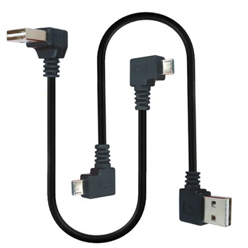 25 СМ Короткий 90-Градусный Кабель USB 2.0 A для подключения под Прямым углом к Micro USB B под Прямым углом Для Синхронизации данных и зарядки