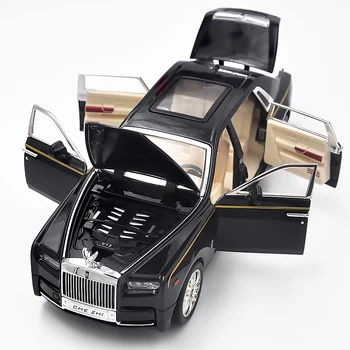 1/24 Фантомная модель автомобиля для литья под давлением, имитирующая металлическую модель автомобиля с функцией откидывания назад, 6 дверей, детские игрушки