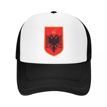 Панк герб Албании Орел Бейсбол Cap для мужчин женщин дышащий албанский Отечественной дальнобойщик шляпа защита от Солнца 