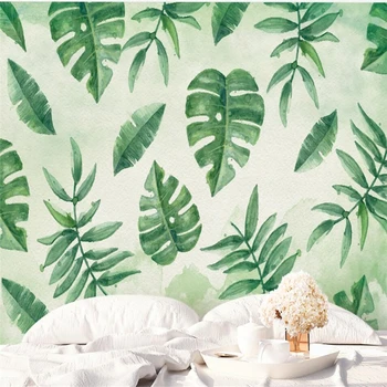 wellyu европейское ретро растение, фон для настенной росписи в виде банановых листьев, большая настенная роспись на заказ, зеленые обои Papel de parede