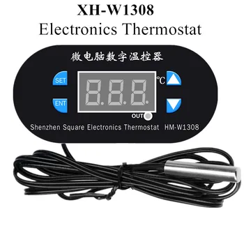 XH-W1308 Электронный Термостат W1308 Регулятор Температуры Термостат с регулируемой Температурой Нагрева и Охлаждения с Сенсорным щупом Скидка 40%