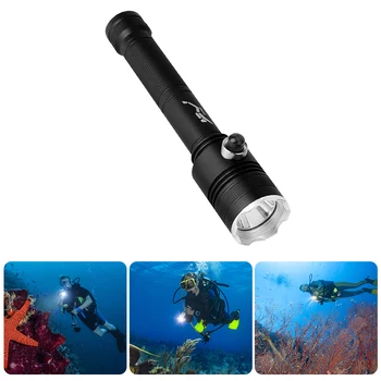 Светодиодный подводный фонарик для дайвинга, профессиональный Водонепроницаемый фонарик для дайвинга, Магнитный переключатель управления, Мощный фонарь для подводного плавания