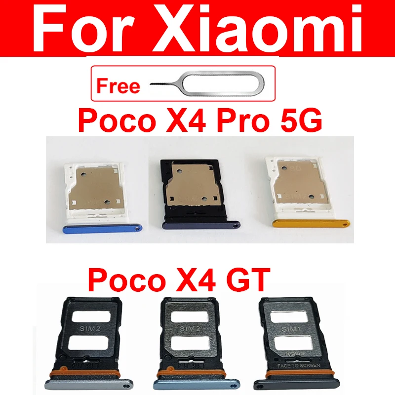 Лоток для sim-карт для Xiaomi Poco X4 GT X4 Pro Слот для SIM-карты 5G Держатель для чтения карт Micro SD Запасные Части 0