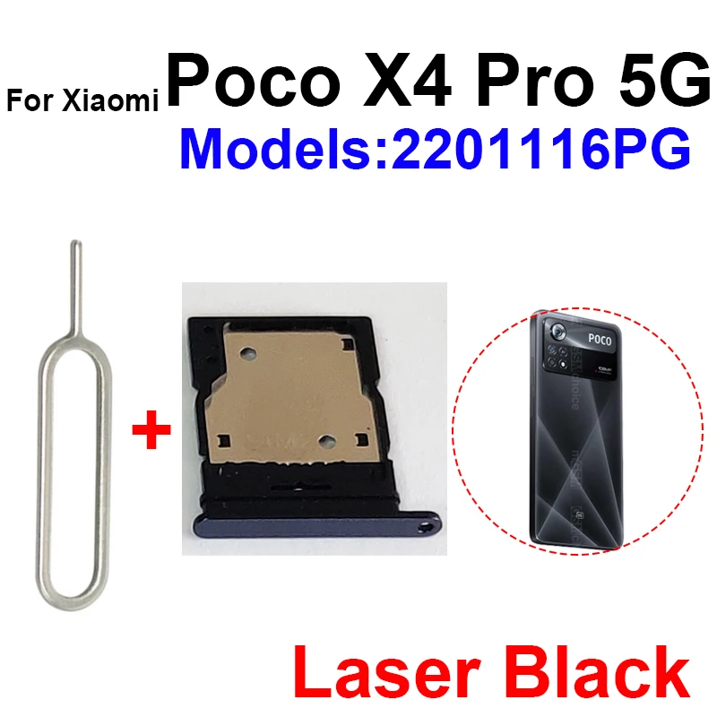 Лоток для sim-карт для Xiaomi Poco X4 GT X4 Pro Слот для SIM-карты 5G Держатель для чтения карт Micro SD Запасные Части 2