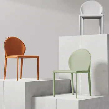 Бесплатная доставка Кожаное обеденное кресло в итальянском стиле, современное минималистичное дизайнерское кресло для отдыха, мебель для дома Sillas De Comedor