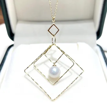 MeiBaPJ 7,5-8 мм Натуральный Белый Круглый жемчуг, Модное ожерелье из серебра 925 пробы, изысканные свадебные украшения для женщин