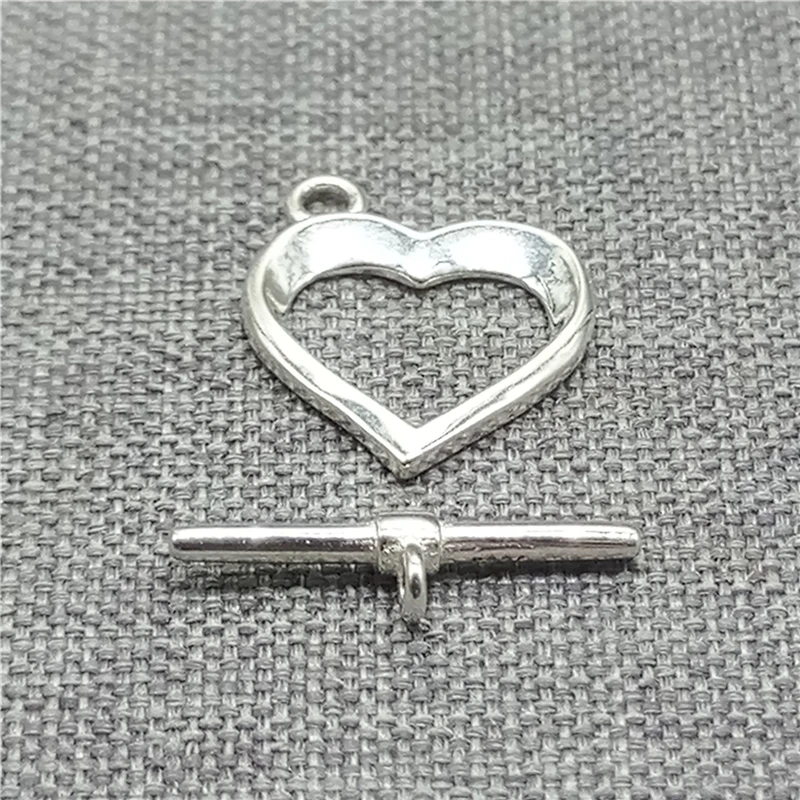 2 комплекта застежек-сердечков из стерлингового серебра 925 пробы для любовных украшений Ожерелье браслет 3