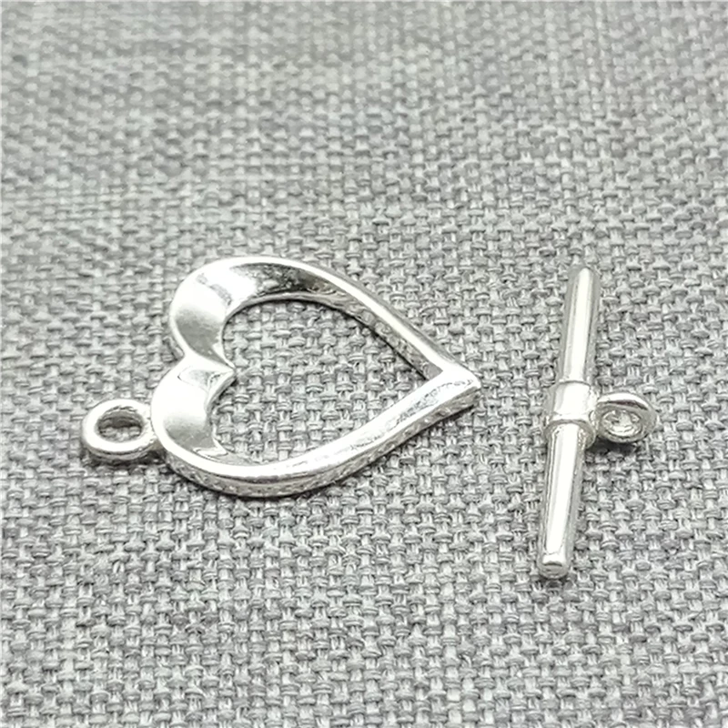 2 комплекта застежек-сердечков из стерлингового серебра 925 пробы для любовных украшений Ожерелье браслет 4