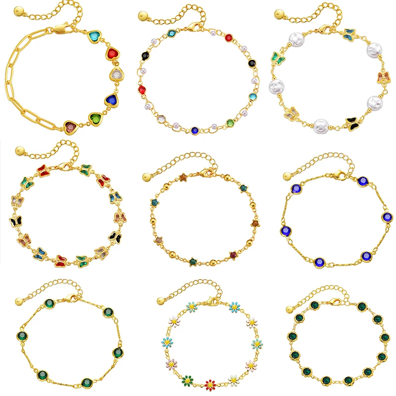 Популярный женский цветной браслет-бабочка с кристаллами для женщин 2023, новый тренд, браслеты для девочек, ювелирные изделия, подарки для вечеринок 0