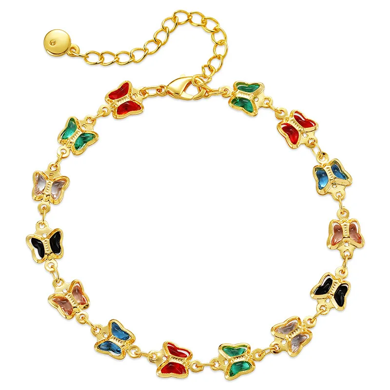 Популярный женский цветной браслет-бабочка с кристаллами для женщин 2023, новый тренд, браслеты для девочек, ювелирные изделия, подарки для вечеринок 3