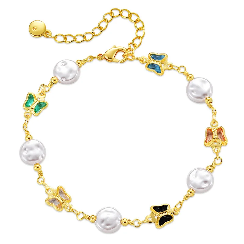 Популярный женский цветной браслет-бабочка с кристаллами для женщин 2023, новый тренд, браслеты для девочек, ювелирные изделия, подарки для вечеринок 5