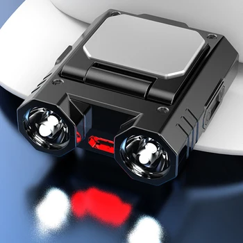 ZK20 XPE Hat Clip Light USB Charging LED Мини-Головной Фонарь с Плавным Затемнением IPX4 Водонепроницаемый для Кемпинга, Ночного Велоспорта, Чрезвычайных Ситуаций