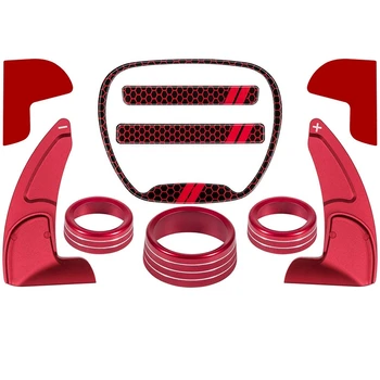 для Dodge Challenger Charger Durango 2015-2020 Лопатка Переключения Передач Рулевого колеса + Комплект Эмблемы + CD-Кнопка Включения кондиционера