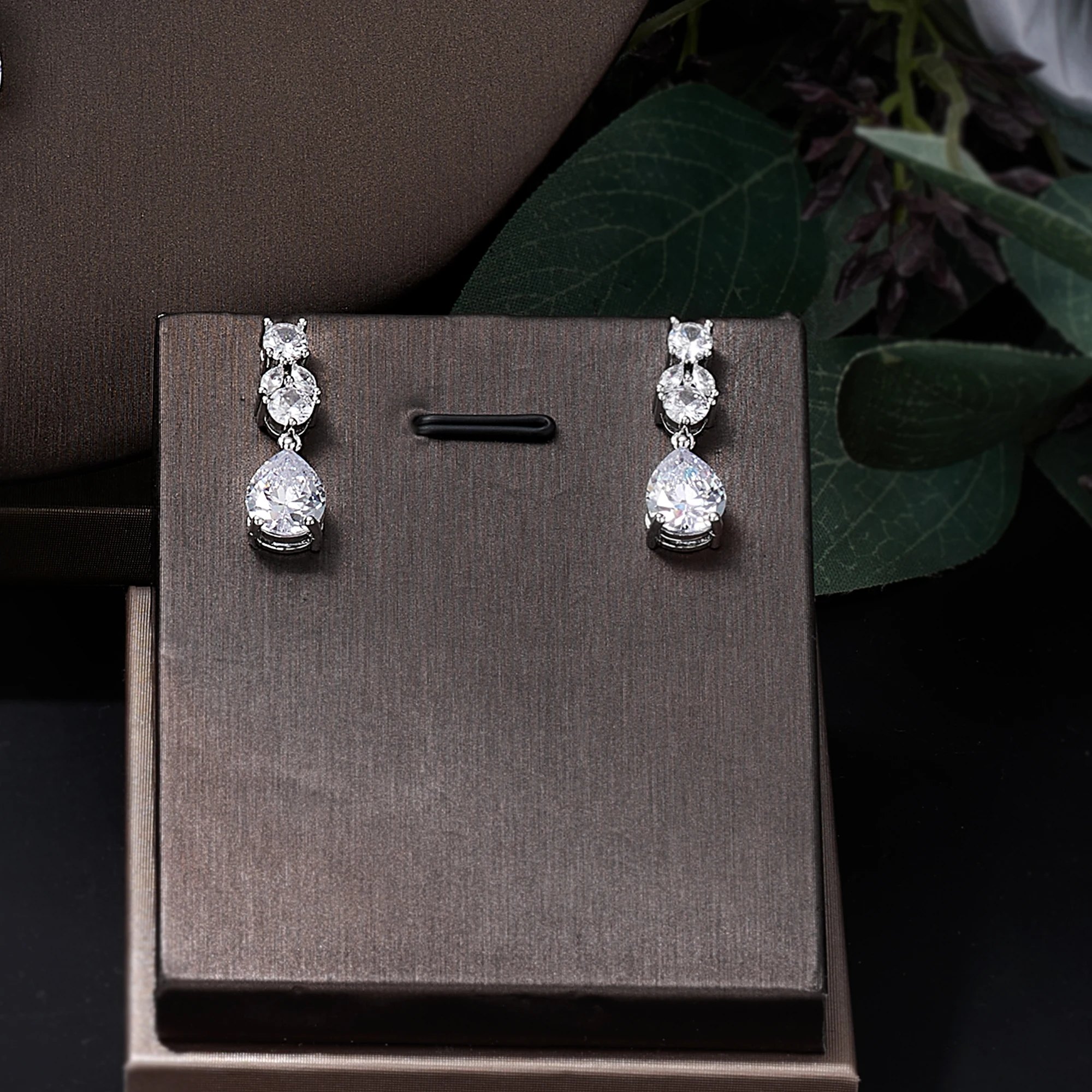 Ожерелье Серьги Дубай Полный Свадебный комплект ювелирных изделий для новобрачных Свадебный Набор Циркония 2