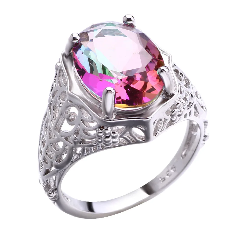 Украшения для рук в стиле ретро, красочное круглое кольцо с цирконием, украшения в классическом стиле, женское кольцо 0