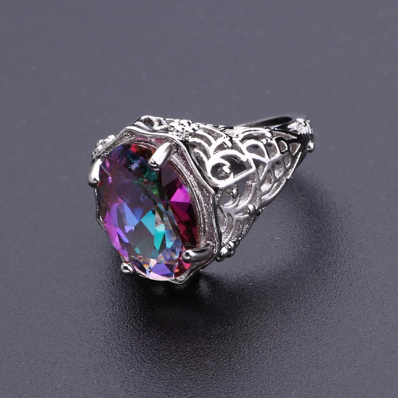 Украшения для рук в стиле ретро, красочное круглое кольцо с цирконием, украшения в классическом стиле, женское кольцо 2
