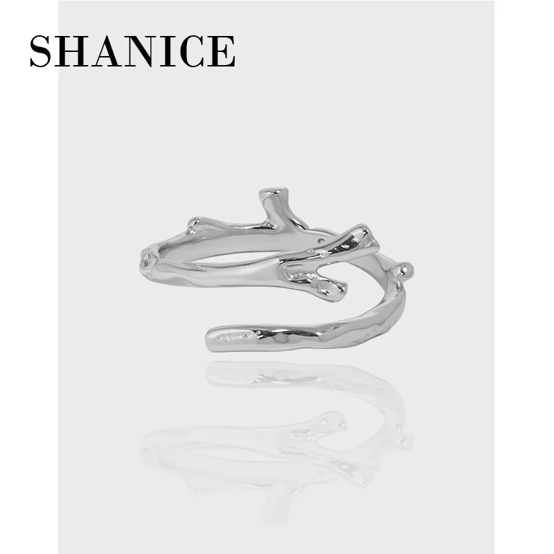 Кольцо на палец из стерлингового серебра SHANICE S925 для женщин с крестом и виноградными ветвями, ювелирные изделия для свадьбы для девочек кольцо Подарочные Аксессуары 0