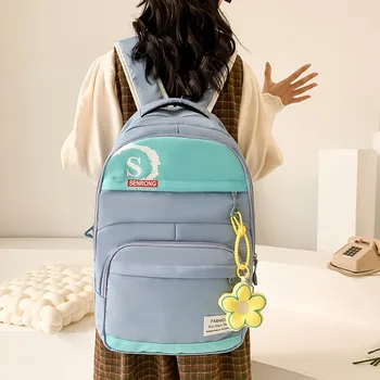 Модный Новый женский рюкзак, нейлоновая школьная сумка большой емкости для девочек, модный дизайн, женские рюкзаки для хранения, повседневные сумки для книг
