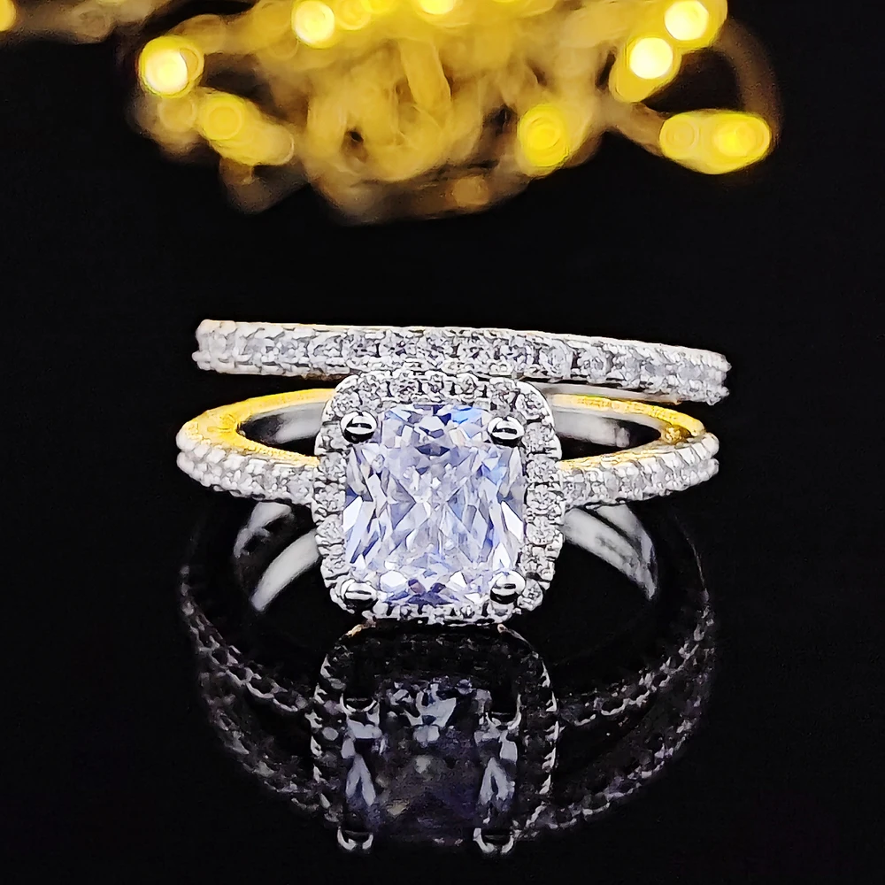 серебряный набор обручальных колец невесты для женщин, обручальное ювелирное кольцо для невесты, вечный подарок на годовщину, Гана R4857 0