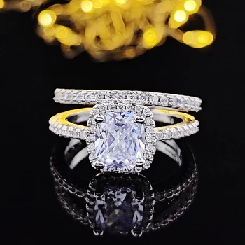 серебряный набор обручальных колец невесты для женщин, обручальное ювелирное кольцо для невесты, вечный подарок на годовщину, Гана R4857