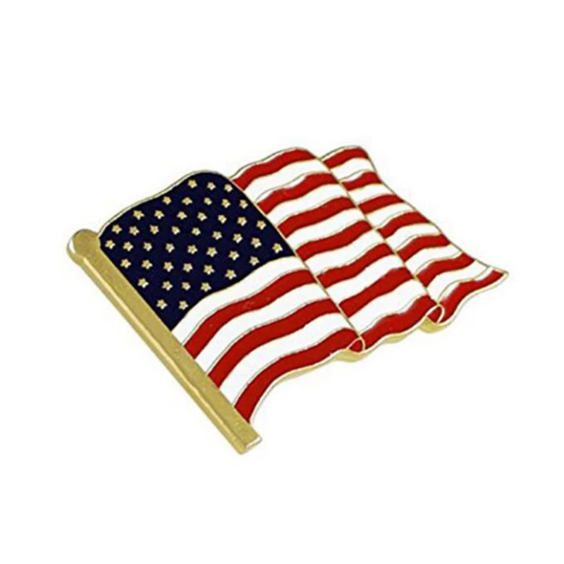 Новая булавка с лацканом американского флага, Соединенные Штаты, США, Значок для шляпы, Мини-Броши, Булавки, Модные Аксессуары в полоску и звездочку, Простые 1