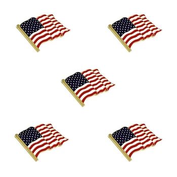 Новая булавка с лацканом американского флага, Соединенные Штаты, США, Значок для шляпы, Мини-Броши, Булавки, Модные Аксессуары в полоску и звездочку, Простые