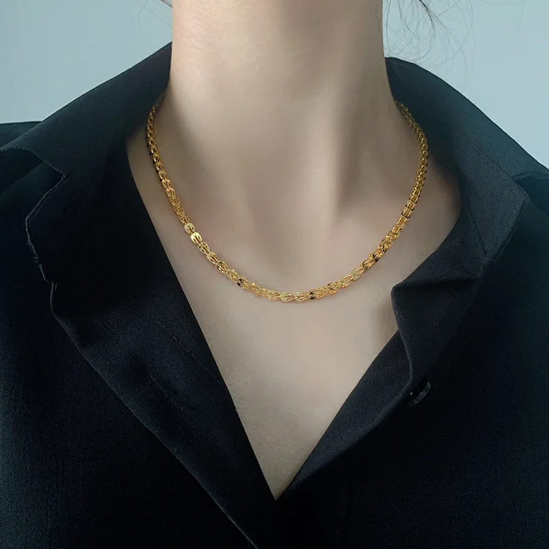 Роскошное женское ожерелье-цепочка из титановой стали, ювелирное модное ожерелье с хвостом Феникса, Золотое 0
