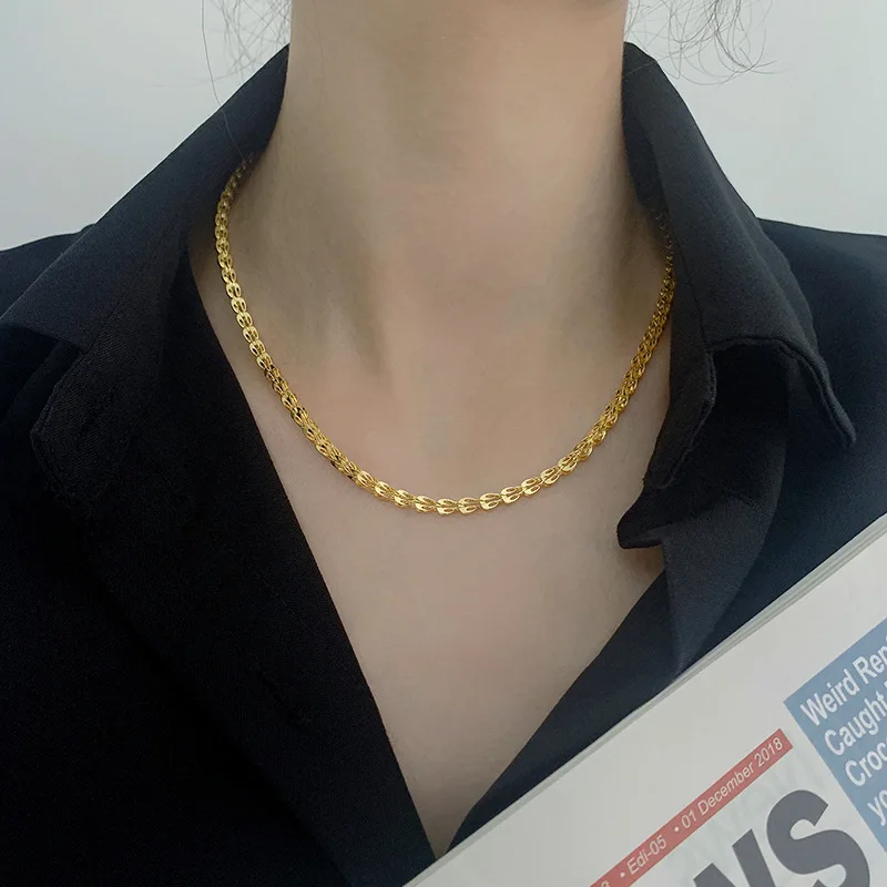 Роскошное женское ожерелье-цепочка из титановой стали, ювелирное модное ожерелье с хвостом Феникса, Золотое 1