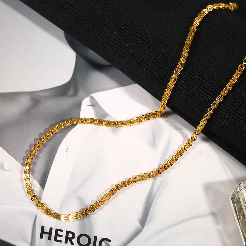 Роскошное женское ожерелье-цепочка из титановой стали, ювелирное модное ожерелье с хвостом Феникса, Золотое 2