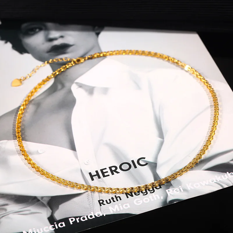 Роскошное женское ожерелье-цепочка из титановой стали, ювелирное модное ожерелье с хвостом Феникса, Золотое 3